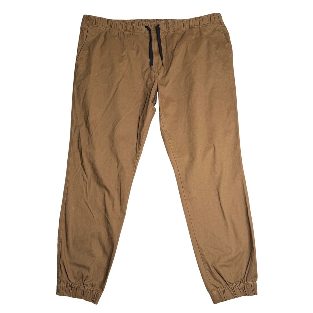 Red Camel Drawstring Stretch Chino Jogger Pants‎ Brown Mens 2XL